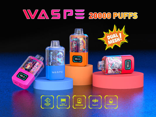 Rgb Light Big Puff Vape Battery 650Mah Sus304 20000Puffs