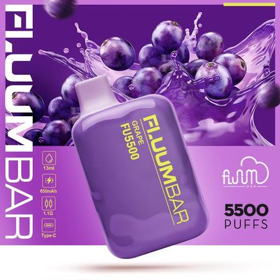 12ml Pre Filled Fluum Bar 5500 Juice Flavors Disposable Vape 650mAh