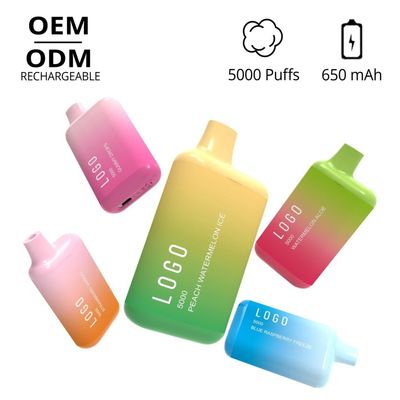 SUS304 OEM Elf Bar BC5000 Fruit Flavor Disposable Vape 1.2ohm