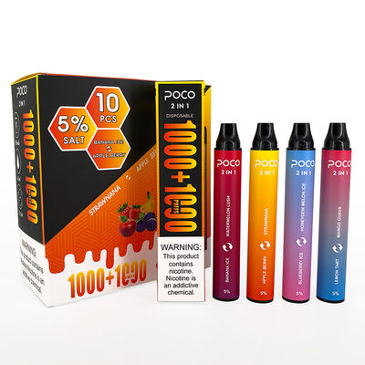 POCO 2 In 1 Pre Filled Salt Nicotine Disposable Vapes 5% Nic 950mAh