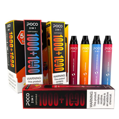POCO 2 In 1 Pre Filled Salt Nicotine Disposable Vapes 5% Nic 950mAh