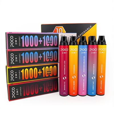 POCO 2 In 1 Pre Filled Salt Nicotine Disposable Vapes 5% Nic 950mAh