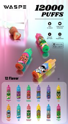 20 ML E-Liquid Disposable Vape Pen With RGB Light And Type-C Charging Cable