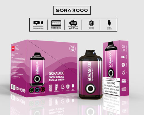 1.1ohm Resistance 12000 puff E-cig with 8000puffs