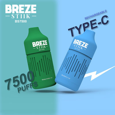 Puff Count Approximately 7500 Prefilled Disposable Vape with 650mAh Battery Capacity