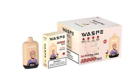 Waspe 12000puffs Digital Box High-Performance Electronic Cigarette with 5% Nic and Mixed Color
