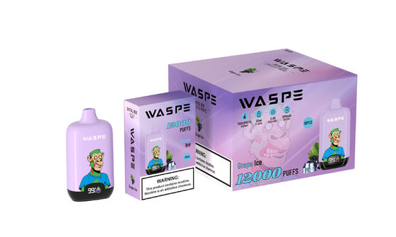 Waspe 12000puffs Digital Box High-Performance Electronic Cigarette with 5% Nic and Mixed Color