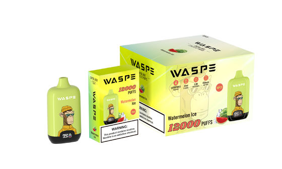 Waspe 12000puffs Digital Box High-Performance Electronic Cigarette with 5% Nic and Mixed Color
