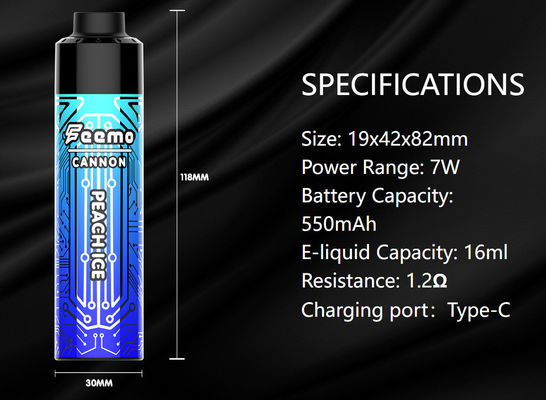 120g Big Puff Vape Type-C Charging Port 160PCS Per Carton Package