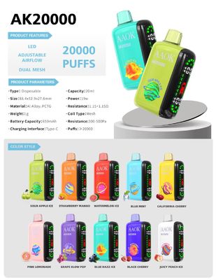 Geek Bar Plus AKKOK 20000puffs Disposable Vape Pen with Screen Printing Logo