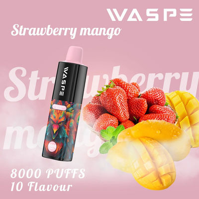 8000Puffs 16ml E-juice 10 Flavors Disposable Vape Pen with 650mAh Battery and Mesh Coil