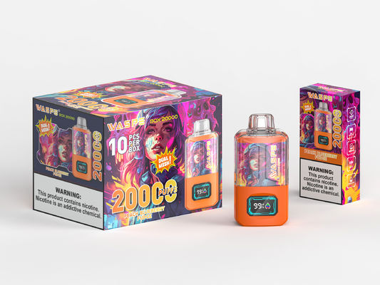 Rgb Light Big Puff Vape Battery 650Mah Sus304 20000Puffs