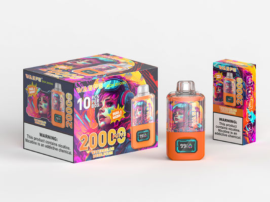 650Mah Rgb Light Big Puff Vape With 24Ml Ejuice And 20000Puffs Sus304 Oem Color