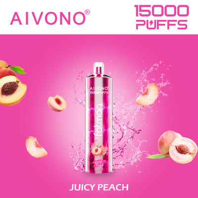 600mAh Prefilled Vape with 15000 Puffs and 0.6ohm Coil No Nicotine Round Drip Tip