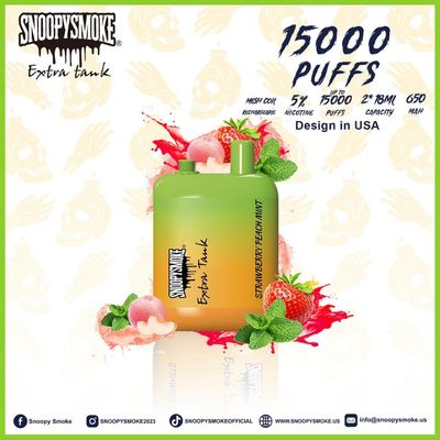 Dual Tank Type C Rechargeable Battery with 15000puffs Fruit Flavor 1.2ohm Mesh Coil