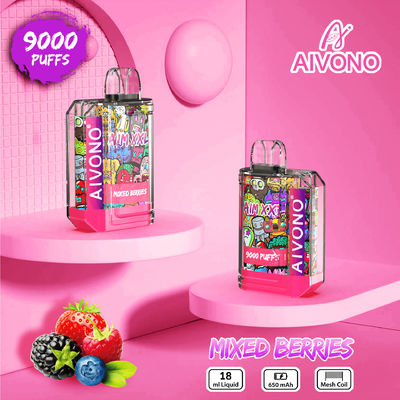 650mAh 0%/2%/3%5% Nicotine Prefilled Disposable Vape 9000 Puffs