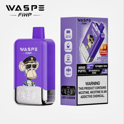 40000 Puffs Double Flavor WASPE FiHP 40K 36mL Pre-filled Disposable Vape